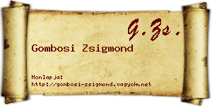 Gombosi Zsigmond névjegykártya